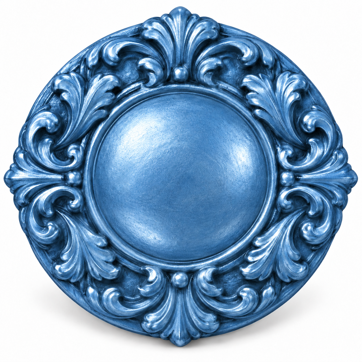 DecoArt Metallic Lustre Cosmic Blue metallic paint swatch in rich blue finish
