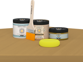 Retique It® Multi-purpose Smooth Finish Kit in Old Oak for interior wood projects, with matte top coat and application tools.