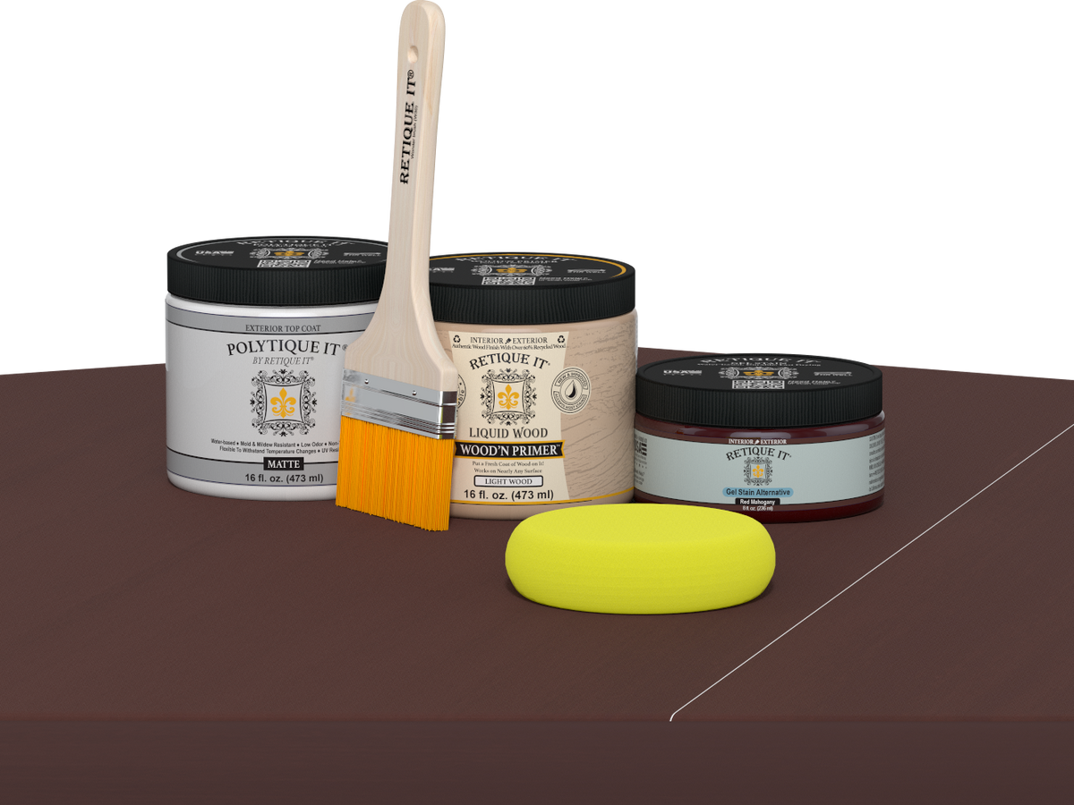 Multi-purpose Smooth Finish Kit (Med) - Red Mahogany - Exterior Top Coat