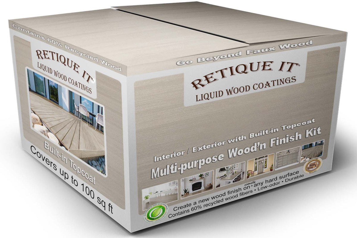 Multi-purpose Smooth Finish Kit (4x Lg) - Weathered Wood - Exterior Top Coat