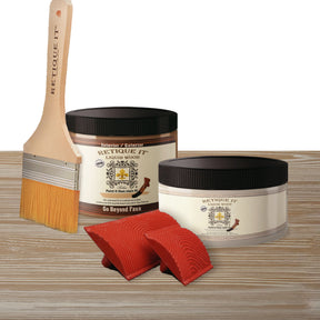 Retique It® Raw Wood Kit in medium bleached wood finish, featuring natural raw wood planks for woodworking and finishing projects.