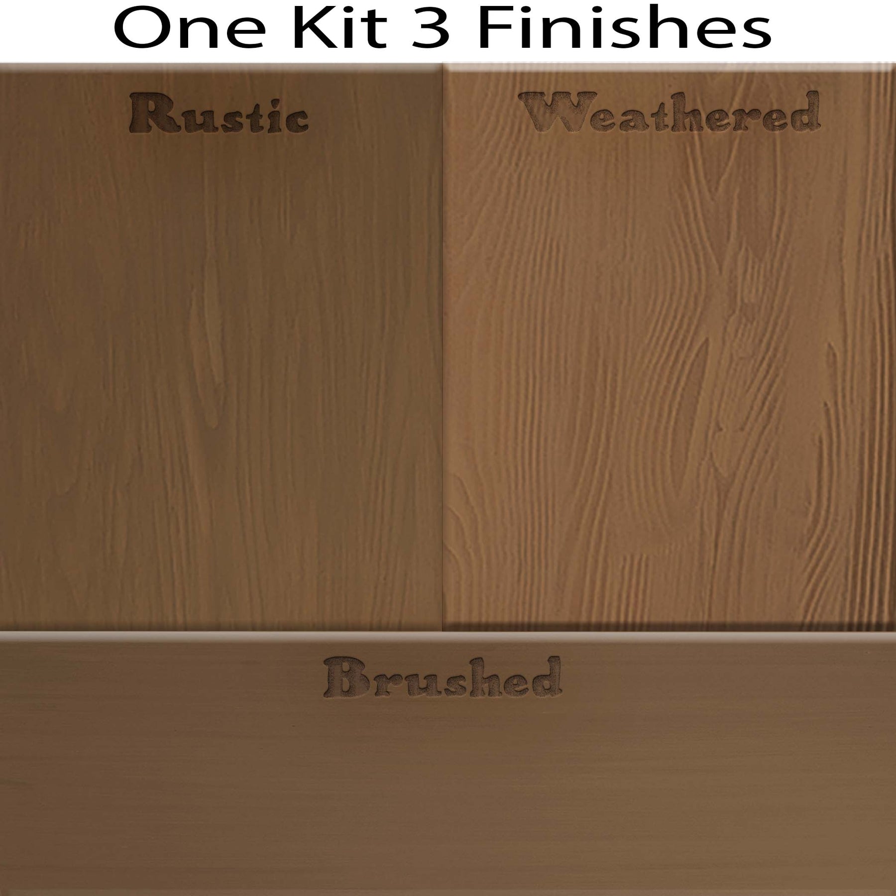 Wood'n Cabinet Kit (12 Door / Grained) - Dark Oak - Retique It®