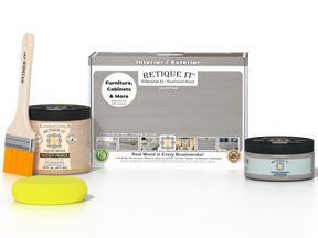 Retique It® Multi-purpose Smooth Finish Kit in Weathered Wood for wood finishing and furniture restoration.