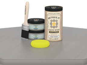 Large Weathered Wood Multi-purpose Smooth Finish Kit by Wood'n Finish Kits from Retique It®, shown on a table.