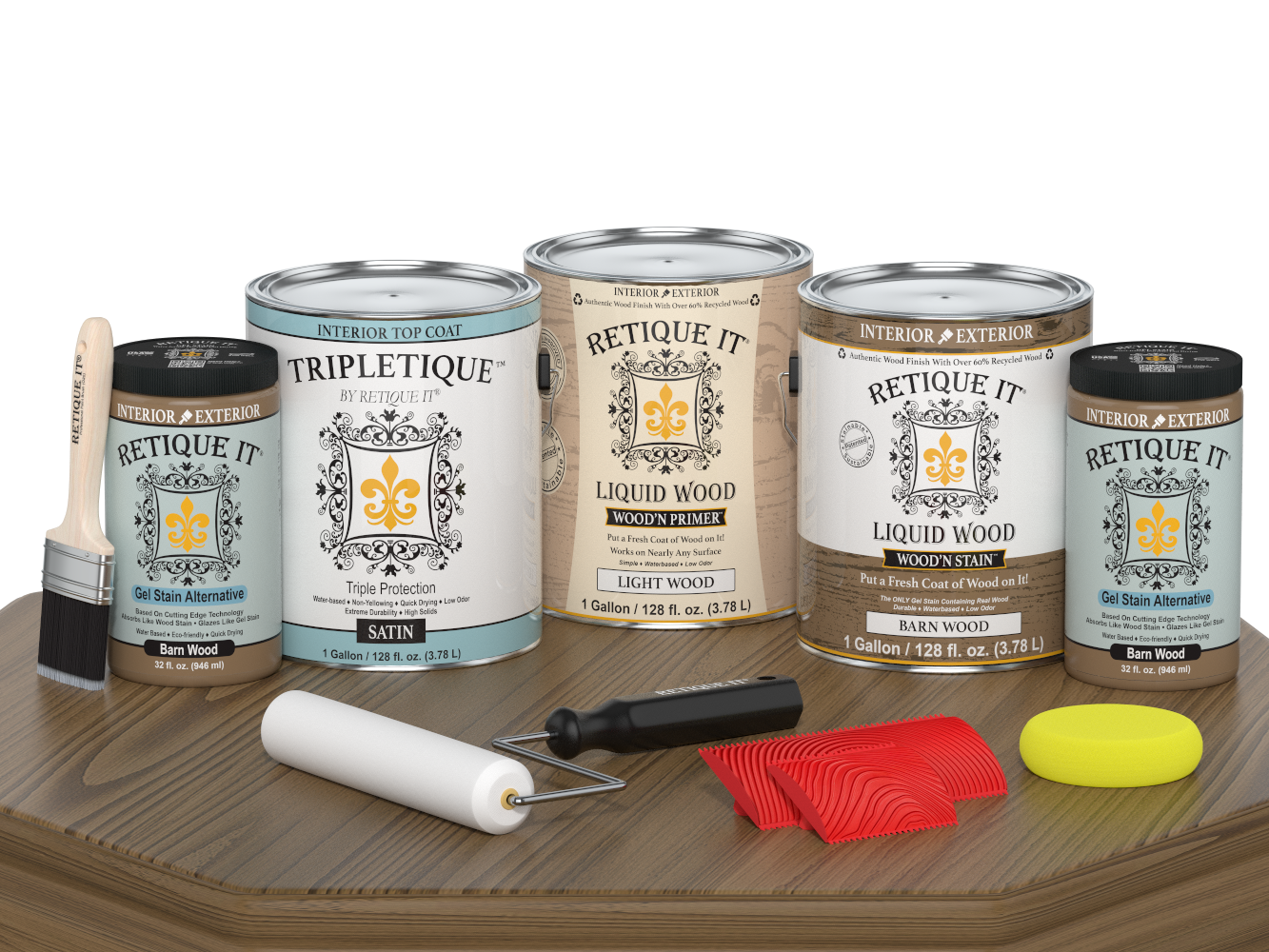 Multi-purpose Wood'n Kit (4x Lg) - Barn Wood - Interior Top Coat