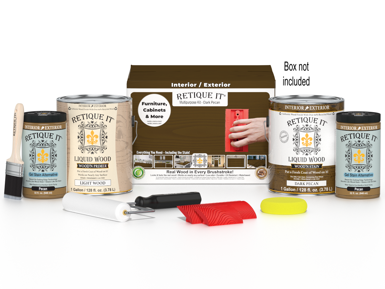 Multi-purpose Wood'n Kit (4x Lg) - Dark Pecan