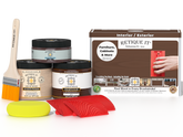 Multi-purpose Wood'n Kit (Med) Java by Retique It® with wood finish tools and supplies for wood refinishing projects.