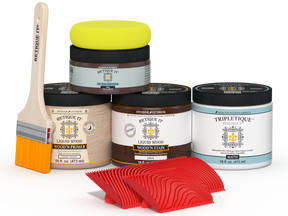 Retique It® Wood'n Kit in Java for interior top coat, featuring a matte finish and wood finish application tools.