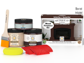 Retique It Fireplace Wood'n Finish Kit in Red Mahogany stain, full fireplace wood finishing kit with stain and applicator.