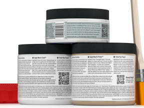 Back view of Retique It® Wood'n Finish Kits Multi-purpose Wood'n Kit in White Wash, showing the kit's components and packaging.