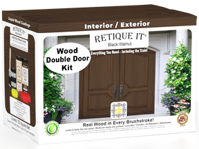 Wood'n Finish Front Door Kit (Double) - Black Walnut — box hero