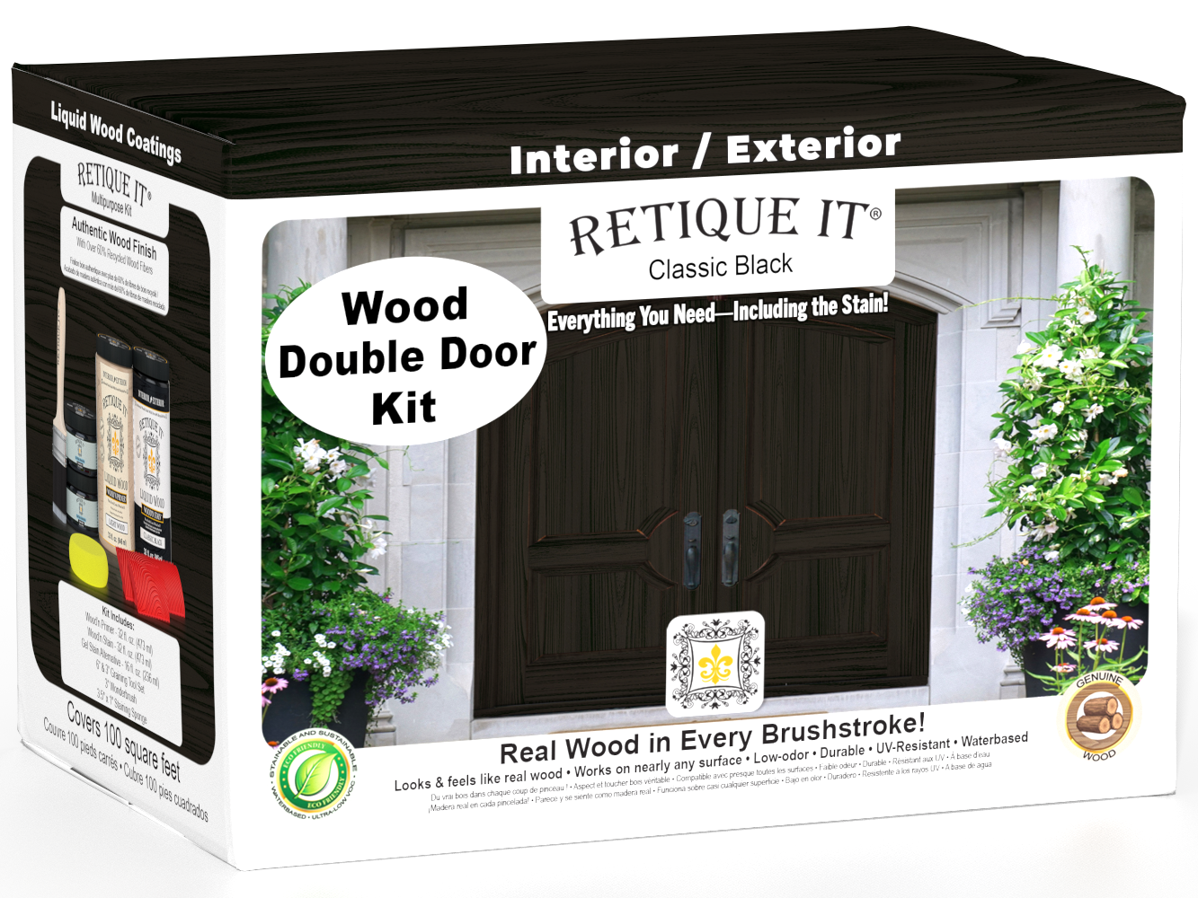 Wood'n Finish Front Door Kit (Double) - Classic Black — box hero