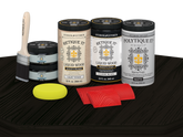 Wood'n Finish Front Door Kit (Double) - Classic Black — Matte kit contents