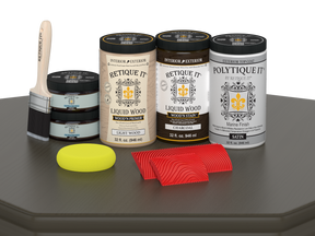 Large Retique It® Wood'n Kit in Charcoal with satin finish, exterior top coat, designed for multi-purpose wood finishing projects.