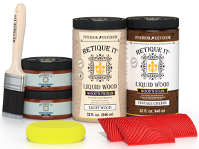 Large Vintage Cherry Wood'n Finish Kit by Retique It® for multi-purpose wood finishing projects.