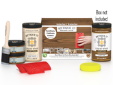 Large Dark Oak Wood'n Finish Kit by Retique It® with wood stain and application tools in a box.