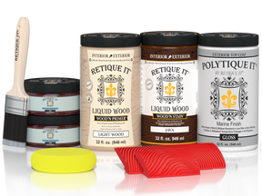 Large Java Wood'n Kit exterior top coat from Retique It® Wood'n Finish Kits, featuring a glossy wood protection and finish.