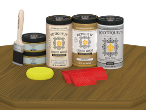 Wood'n Finish Front Door Kit (Double) - Old Oak — Matte kit contents