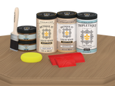 Retique It® Pickled Oak countertop kit stain applied to a full kitchen countertop with a matte finish.