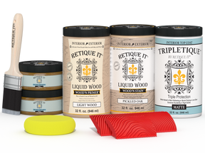 Large Wood'n Kit by Retique It® in Pickled Oak for interior top coat, featuring matte finish on wood surfaces.