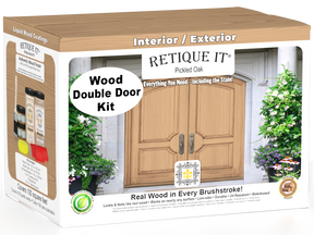 Wood'n Finish Front Door Kit (Double) - Pickled Oak — box hero