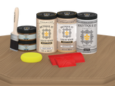 Wood'n Finish Front Door Kit (Double) - Pickled Oak — Matte kit contents