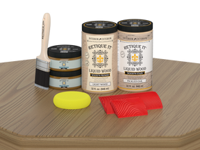 Large Wood'n Kit in Pickled Oak by Retique It® for multi-purpose wood finishing, shown on a table surface.