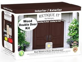 Wood'n Finish Front Door Kit (Double) - Red Mahogany — box hero