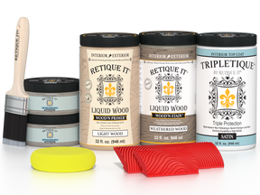 Large Weathered Wood Multi-purpose Wood'n Kit by Retique It® with satin finish for interior wood projects.