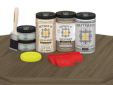 Wood'n Finish Front Door Kit (Double) - Weathered Wood — Matte kit contents