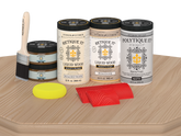 Wood'n Finish Front Door Kit (Double) - White Oak — Matte kit contents