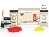 Large White Wash Wood'n Finish Kit by Retique It® featuring brushes and finish containers for woodworking projects.