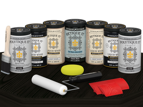 Wood'n Door Kit (Front & Garage Door) - Classic Black — Gloss kit contents
