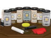 Wood'n Door Kit (Front & Garage Door) - Dark Pecan — Matte kit contents