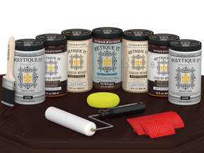 Wood'n Door Kit (Front & Garage Door) - Red Mahogany — Satin kit contents