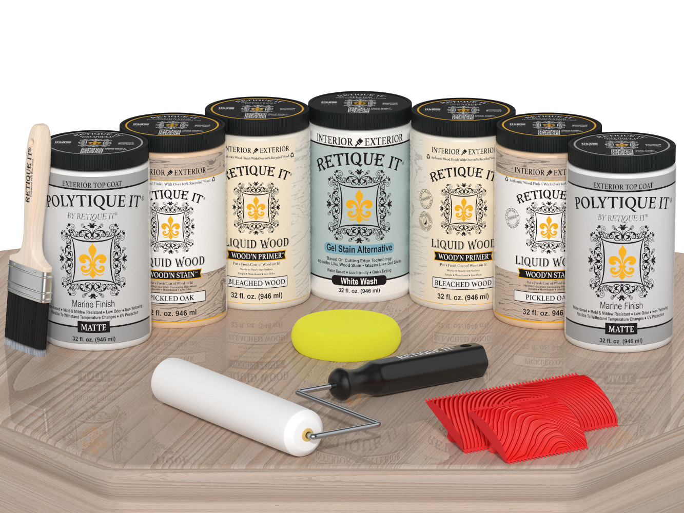 Wood'n Door Kit (Front & Garage Door) - Sun Bleached — Matte kit contents
