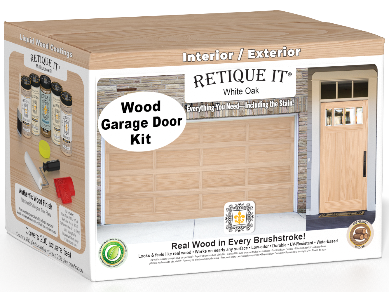 Wood'n Door Kit (Front & Garage Door) - White Oak — box hero