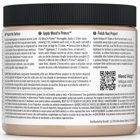 Retique It® Liquid Wood Wood'n Primer in Light Wood, 16 fl oz bottle, designed for priming surfaces before wood finishing.