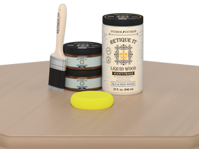 Retique It® Wood'n Cabinet Kit in White Oak with 12 smooth doors, ideal for staining and finishing kitchen or bathroom cabinets.