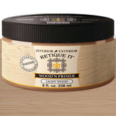 Retique It® Wood Base Primer for wood surfaces, shown in the image with a smooth application on a wooden surface.