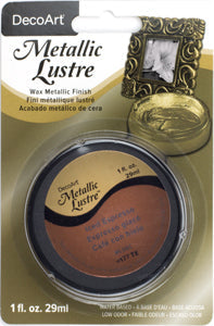 DecoArt Metallic Lustre in Champagne Ice, 1 oz, showcasing a shiny metallic paint with a lustrous finish.