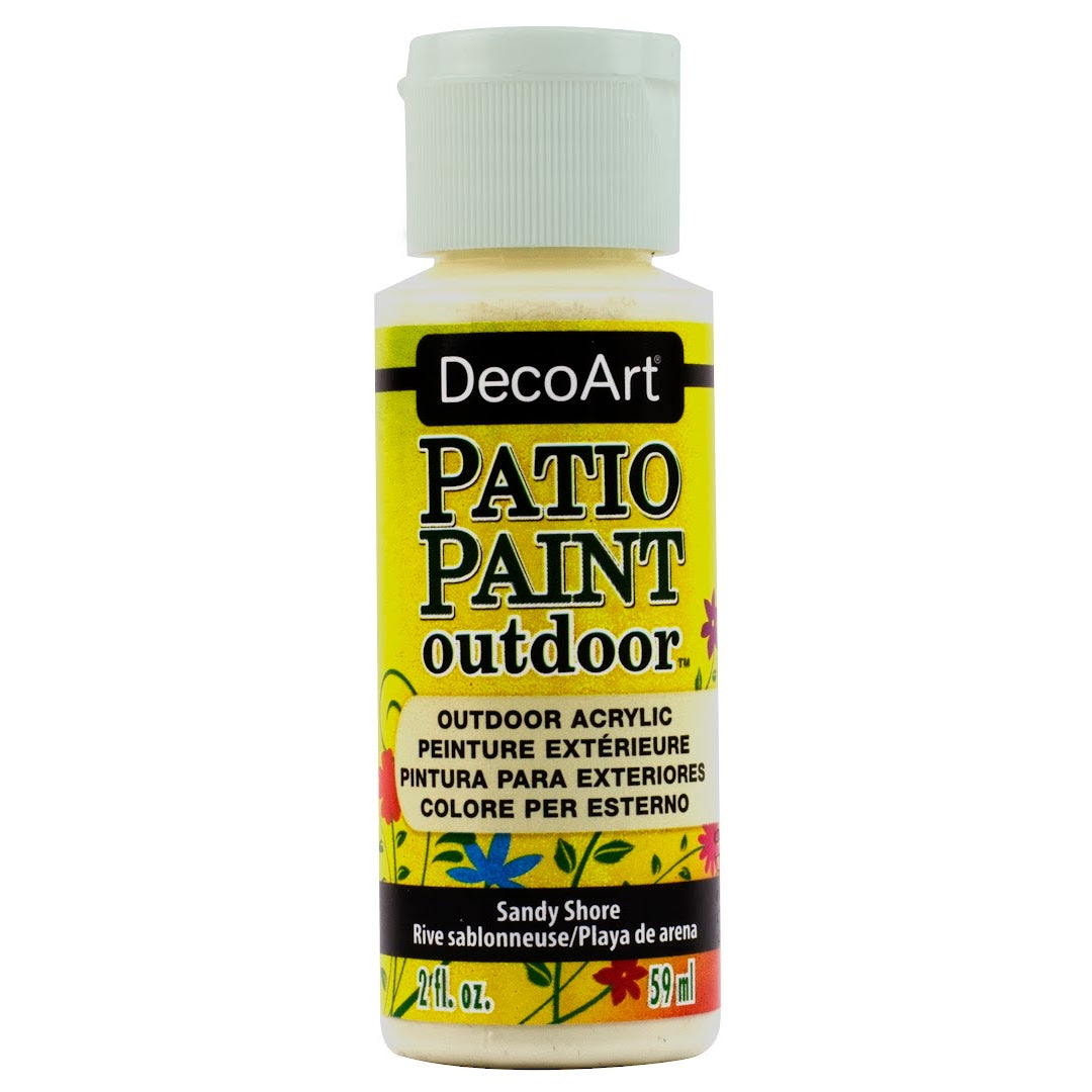 DecoArt Vintage Rose outdoor acrylic patio paint in 2 oz bottle, ideal for garden furniture and outdoor decor projects