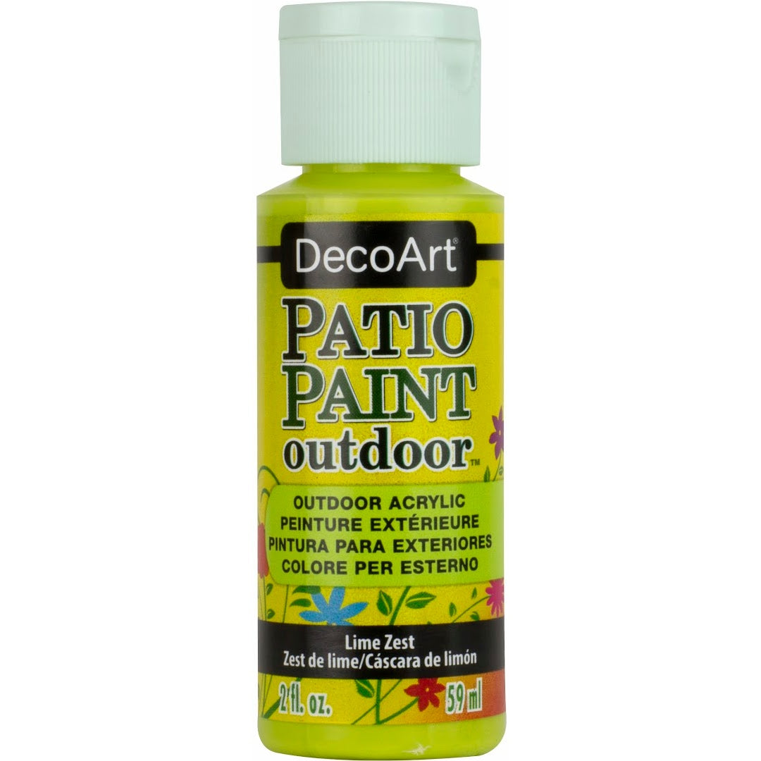DecoArt Patio Paint Outdoor Acrylic Paint in Vintage Rose, 2 oz, suitable for outdoor decorative projects