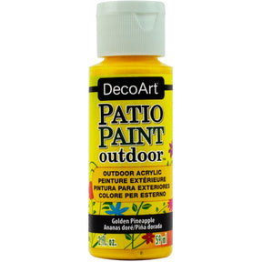DecoArt Vintage Rose outdoor acrylic patio paint in a 2 oz bottle, suitable for garden furniture and outdoor decor projects.