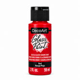 DecoArt Glass Paint in red, 2 oz bottle product image
