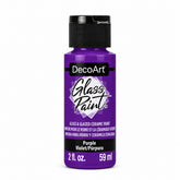 DecoArt glass paint in purple, 2 oz bottle with white label