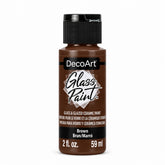 DecoArt Glass Paint in brown, 2 oz bottle for painting glass surfaces