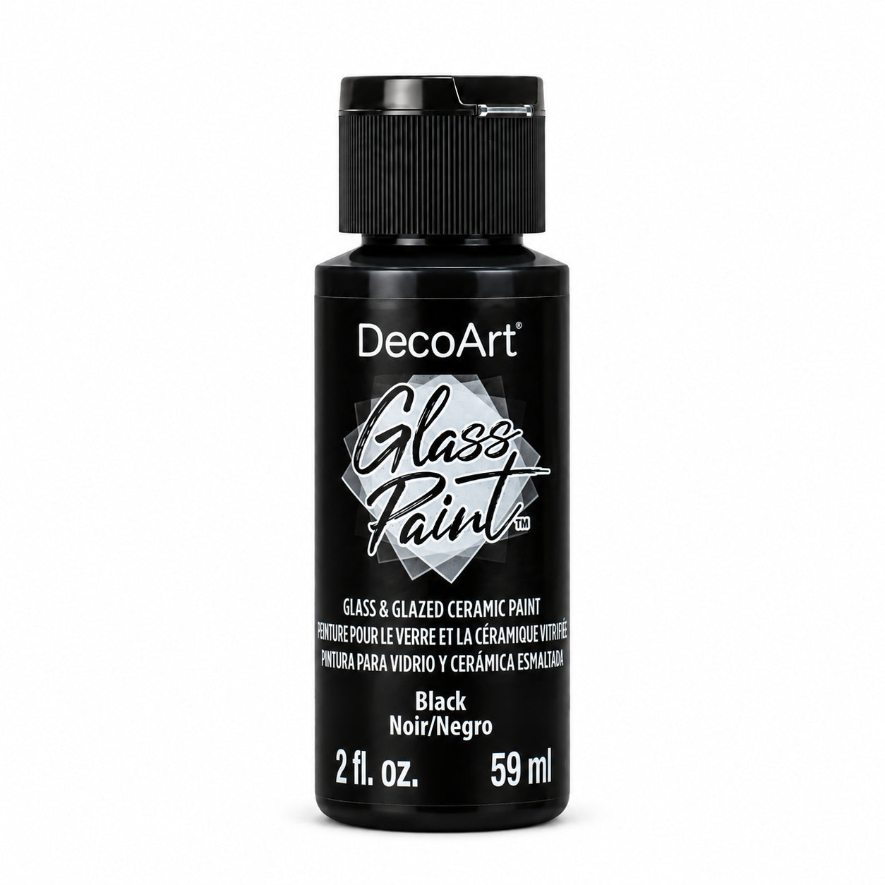 DecoArt black glass paint, 2 oz bottle product image