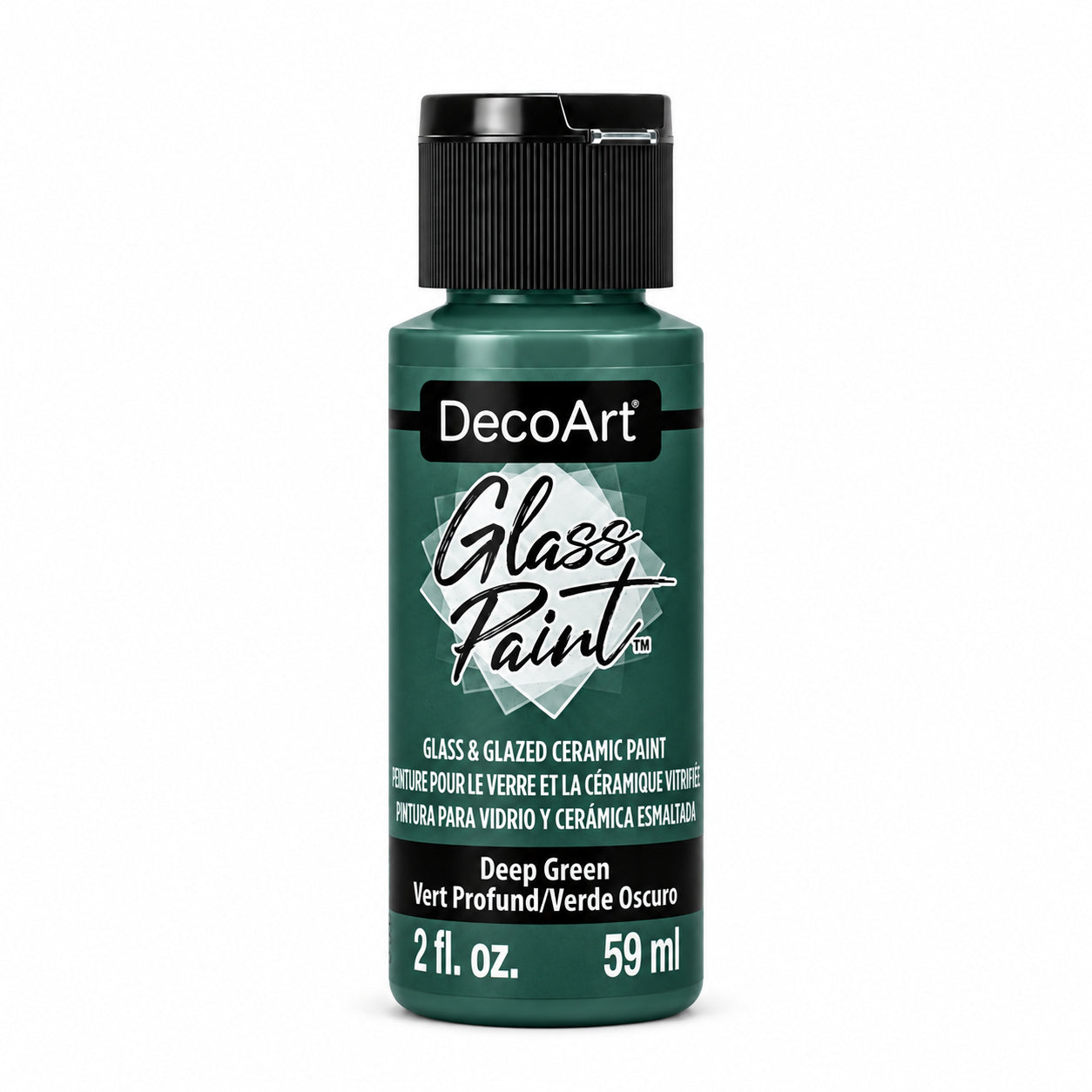 DecoArt Glass Paint in Deep Green, 2-ounce bottle