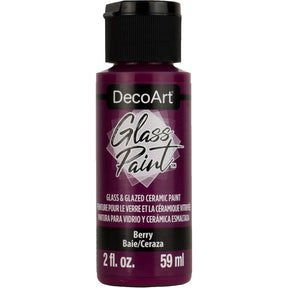 White DecoArt Glass Paint in 2 oz bottle, suitable for decorating glass surfaces with vibrant, opaque color.